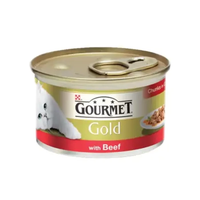Gourmet Gold Parça Etli Sığır Etli Kedi Konservesi 85 Gr