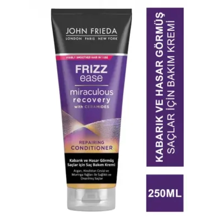 John Frieda Frizz Ease Miraculous Recovery Conditioner 250 ml Kabarık ve Hasar Görmüş Saçlar İçin Bakım Kremi