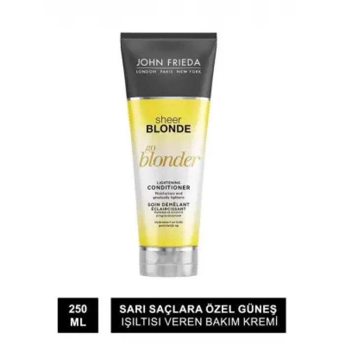 John Frieda Sheer Blonde Go Blonder Lightening Conditioner 250 ml Sarı Saçlara Özel Güneş Işıltısı Veren Bakım Kremi