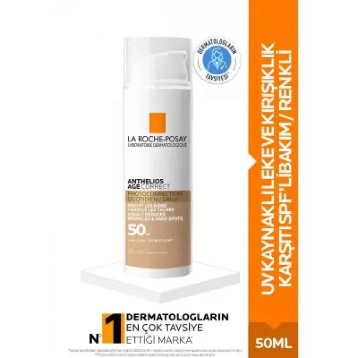 La Roche Posay Anthelios Age Correct Spf 50 Leke ve Kırışıklık Karşıtı Renkli Güneş Kremi 50 ml