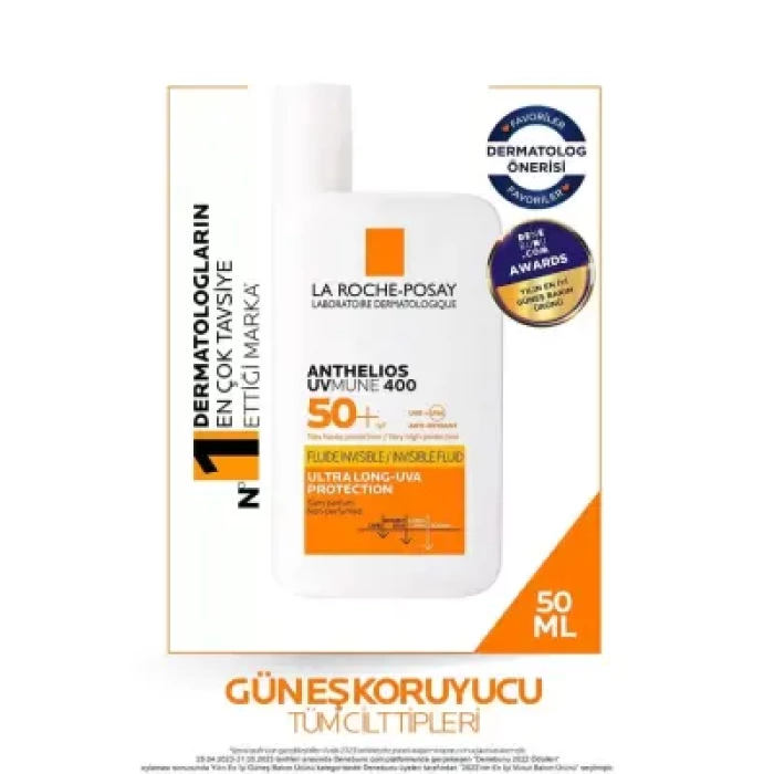 La Roche Posay Anthelios Uvmune 400 Invisible Fluid Yüz Güneş Kremi SPF50+ 50ml