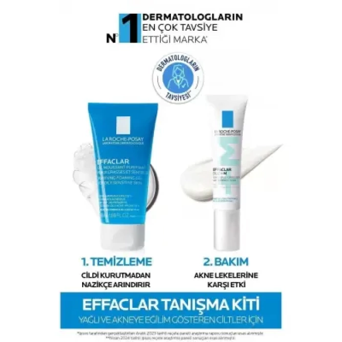 La Roche Posay Effaclar Duo Bakım Kremi 15ml + Effaclar Temizleme Jeli 50ml Tanışma Kiti