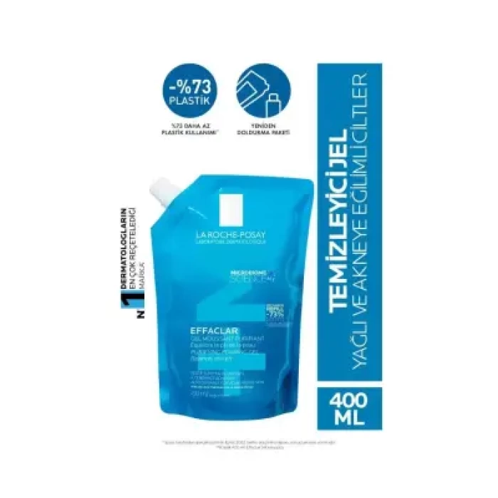 La Roche Posay Effaclar M+ Yağlı Ciltler için Temizleme Jeli 400ml - Refill