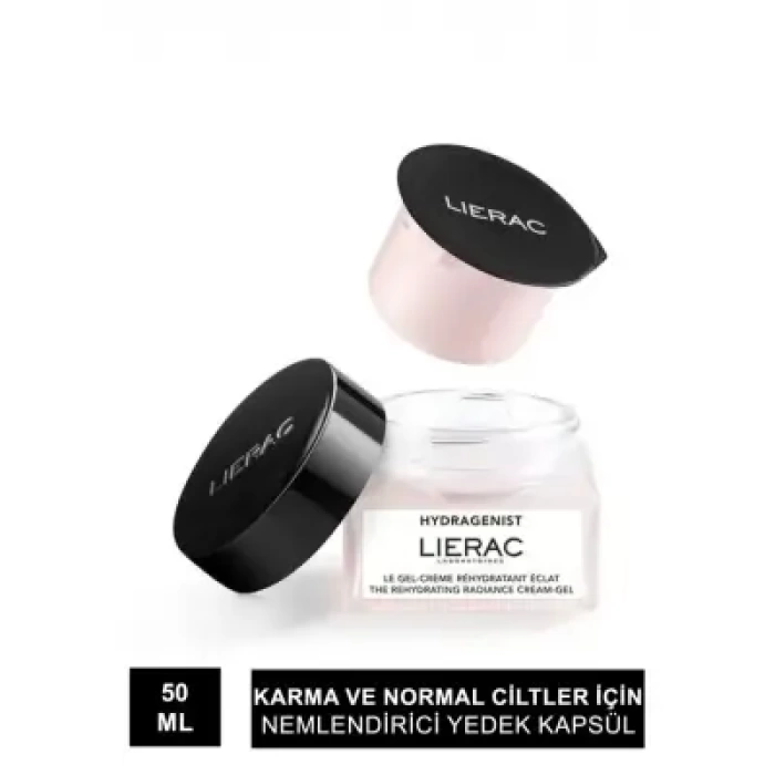 Lierac Hydragenist Radiance Cream Gel Refill - Karma/Normal Ciltler İçin Nemlendirici Yedek Kapsül - 50 ml