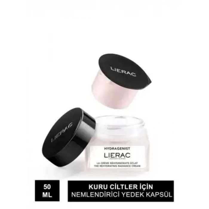 Lierac Hydragenist Radiance Cream Refill - Kuru Ciltler İçin Nemlendirici Yedek Kapsül - 50 ml