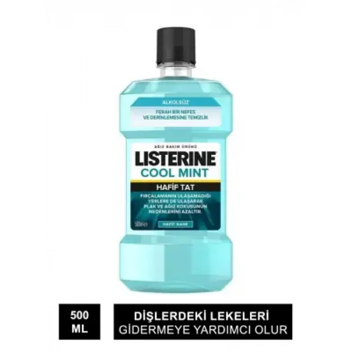 Listerine Cool Mint Hafif Tat Alkolsüz Ağız Gargarası 500 ml - Hafif Nane