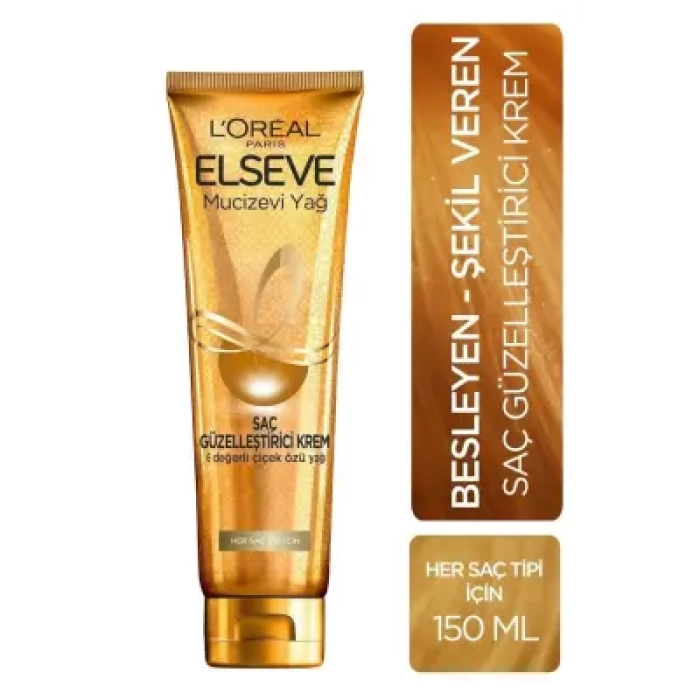 Loreal Paris Elseve Mucizevi Yağ Saç Güzelleştirici Krem 150 ml - Her Saç Tipi