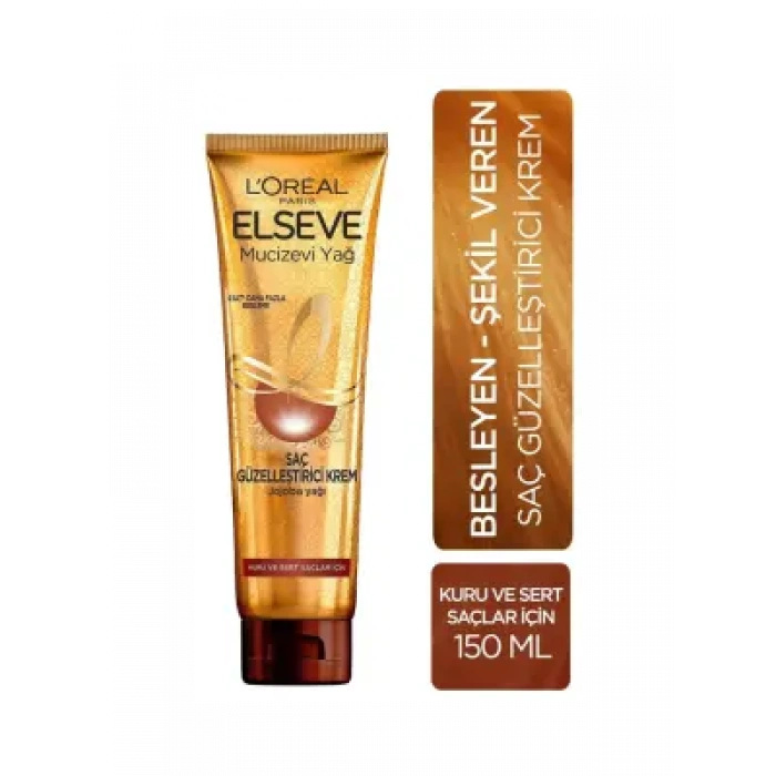 Loreal Paris Elseve Mucizevi Yağ Saç Güzelleştirici Krem 150 ml - Kuru ve Sert Saçlar