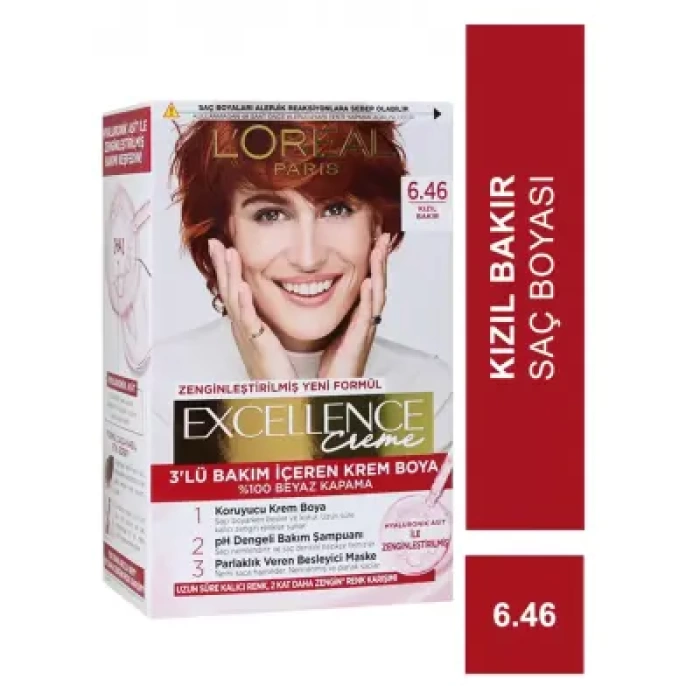 Loreal Paris Excellence Creme Saç Boyası – 6.46 Kızıl Bakır