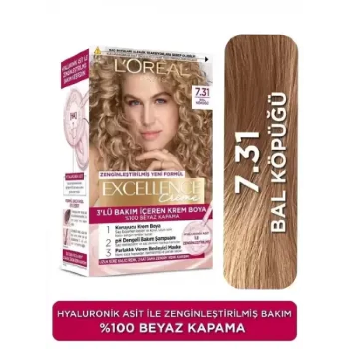 Loreal Paris Excellence Creme Saç Boyası - 7.31 Bal Köpüğü