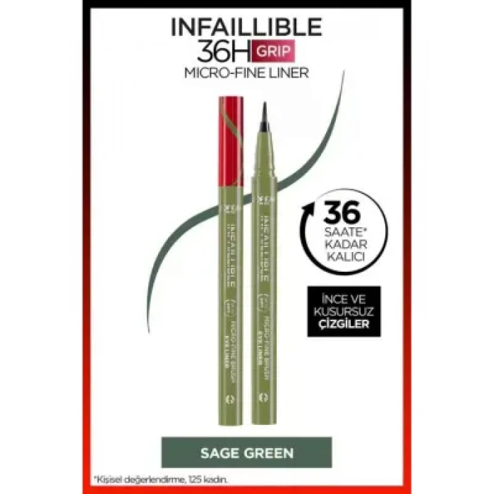 Loreal Paris Infaillible 36H Grip Micro Fine Eyeliner 05 SAGE GREEN -Yeşil-