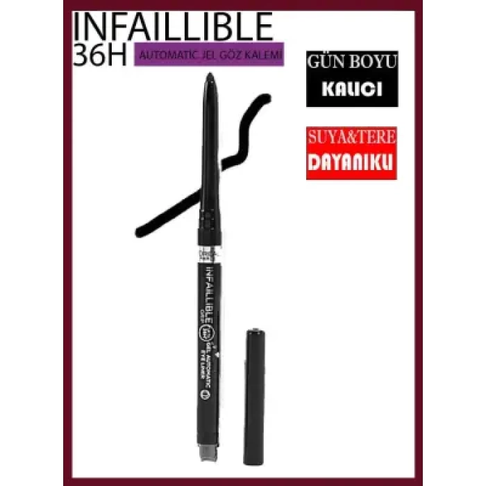 Loreal Paris Infaillible Automatic Jel Göz Kalemi - Mat Siyah