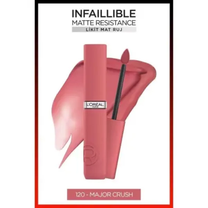 Loreal Paris Infaillible Matte Resistance Likit Mat Ruj - 120 Major Crush