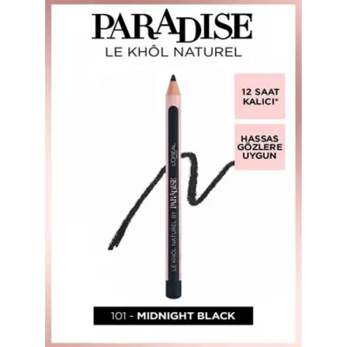 Loreal Paris Paradise Le Khol Göz Kalemi 101 Midnight Black