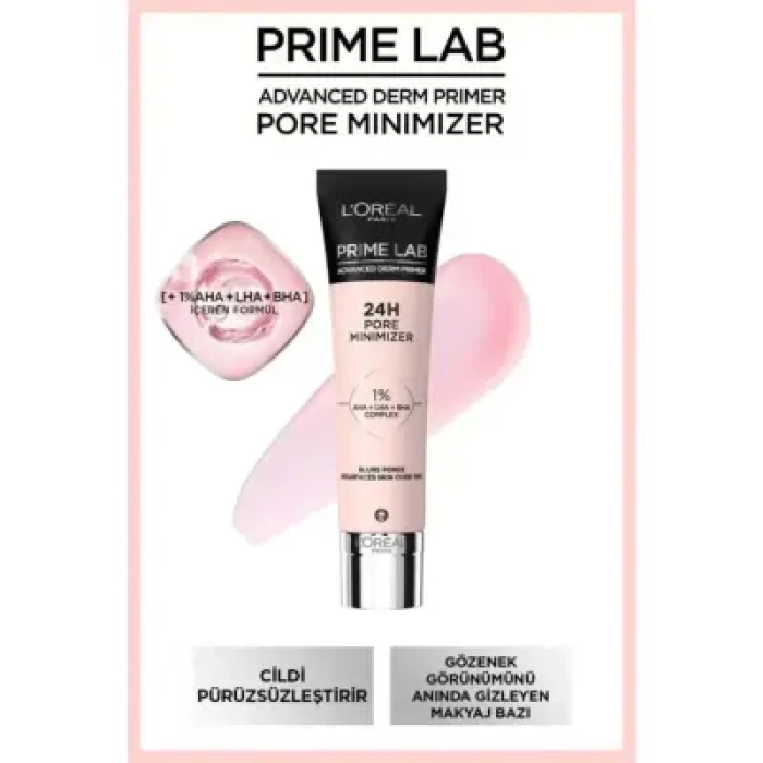 Loreal Paris Prime Lab Pore Minimizer Gözenek Küçültücü AHA ve BHA İçeren Primer 30 ml