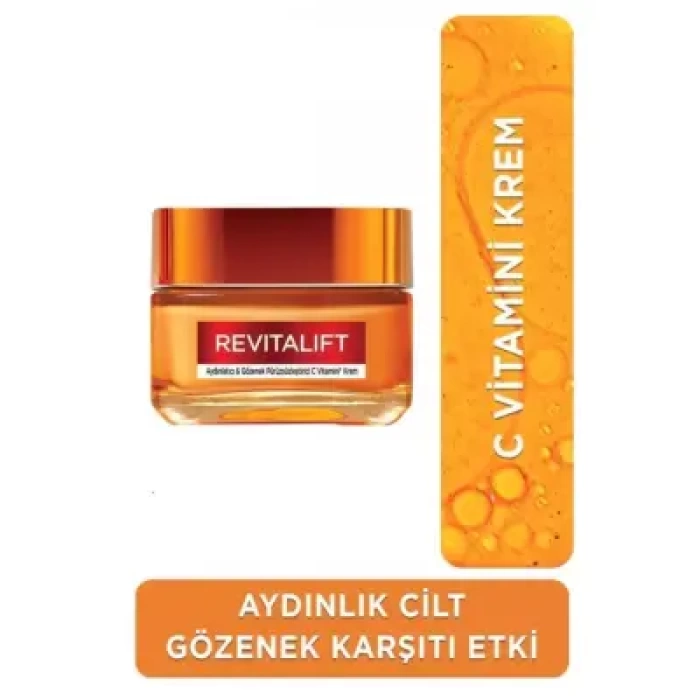 Loreal Paris Revitalift Aydınlatıcı & Gözenek Pürüzsüzleştirici C Vitamini Krem 50 ml