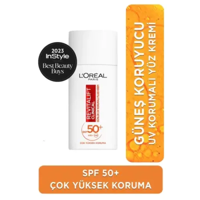 Loreal Paris Revitalift SPF 50+ Yüz Güneş Kremi - Fluid Krem - 50ml