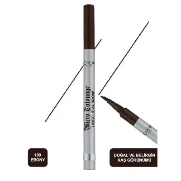 Loreal Paris Unbelieva Brow Micro Tatouage Kaş Kalemi 109 Ebony