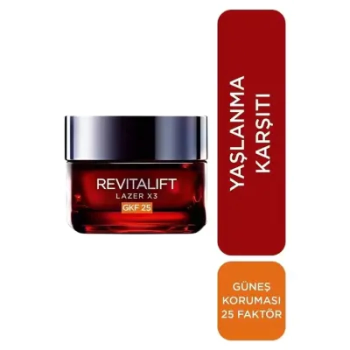 Loreal Revitalift Lazer X3 Leke ve Kırışıklık Karşıtı Spf25 Bakım Kremi 50ml
