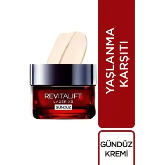 Loreal Revitalift Lazer X3 Yaşlanma Karşıtı Gündüz Bakım Kremi 50ml