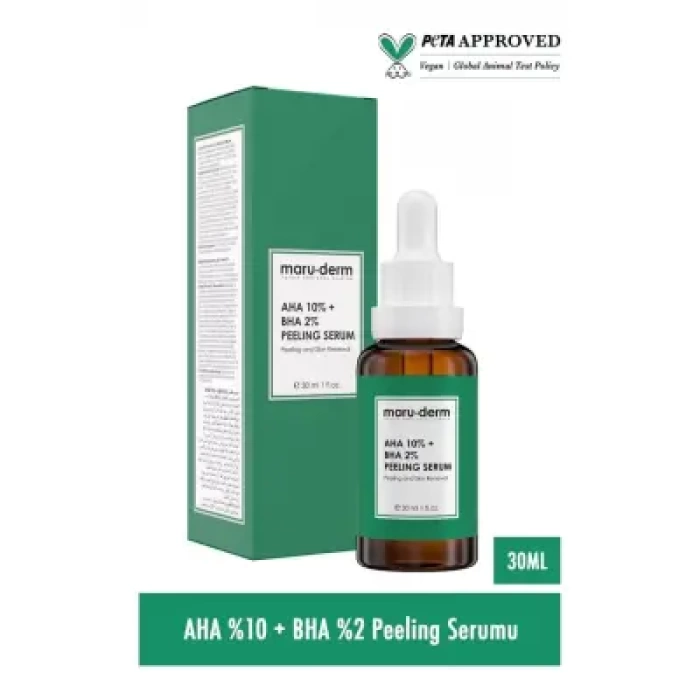 Maruderm Aha %10 + Bha %2 Leke Karşıtı & Cilt Tonu Eşitleyici Peeling Maske Cilt Bakım Serumu 30 Ml