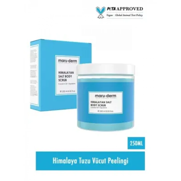 Maruderm Body Scrub | Himalaya Tuzu Vücut Peelingi | Squalane + Hindistan Cevizi Yağı 250 ML