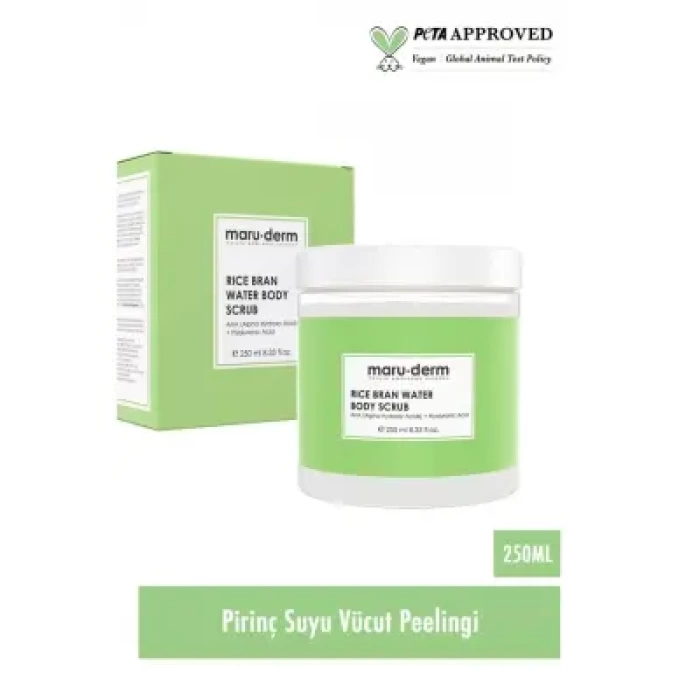 Maruderm Body Scrub | Pirinç Suyu Vücut Peelingi | AHA + Hyaluronik Asit 250 ML