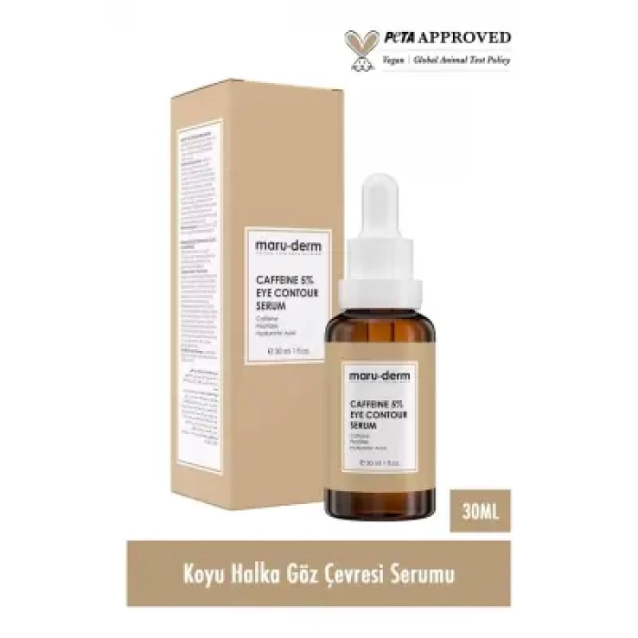 Maruderm Caffeine %5 + Peptides + Hyalüronik Asit Göz Çevresi Serumu 30 ml
