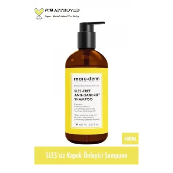 Maruderm Kepeğe Karşı Etkili Sülfatsız Şampuan 400 ml Normal/Yağlı Saçlar