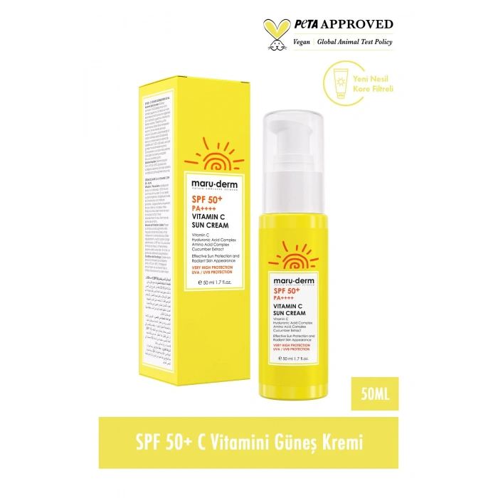 Maruderm SPF 50+ C Vitamini Güneş Kremi 50 ML