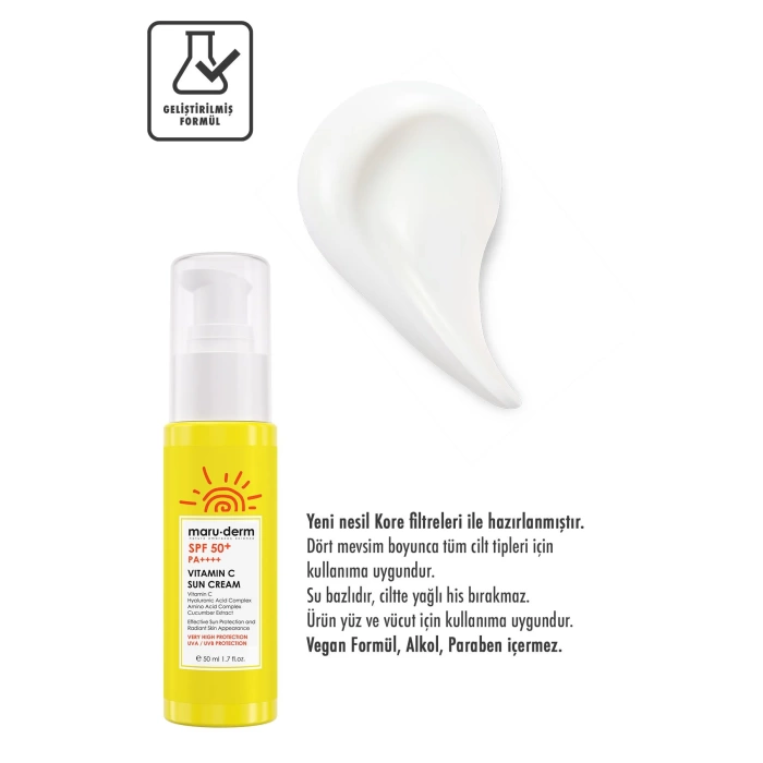 Maruderm SPF 50+ C Vitamini Güneş Kremi 50 ML