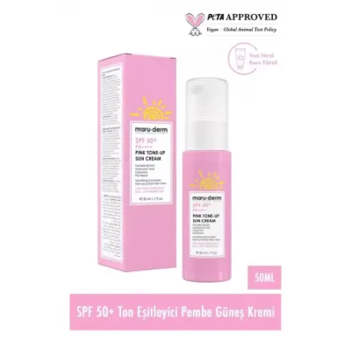 Maruderm SPF 50+ Pembe Ton Eşitleyici Güneş Kremi 50 ml