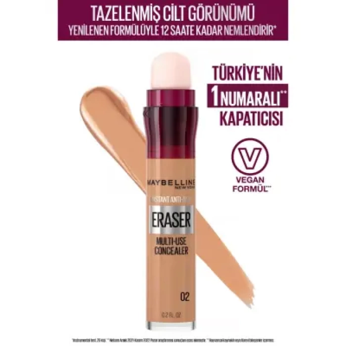 Maybelline New York Instant Anti Age Eraser Kapatıcı - 02 Nude 6.8 ml