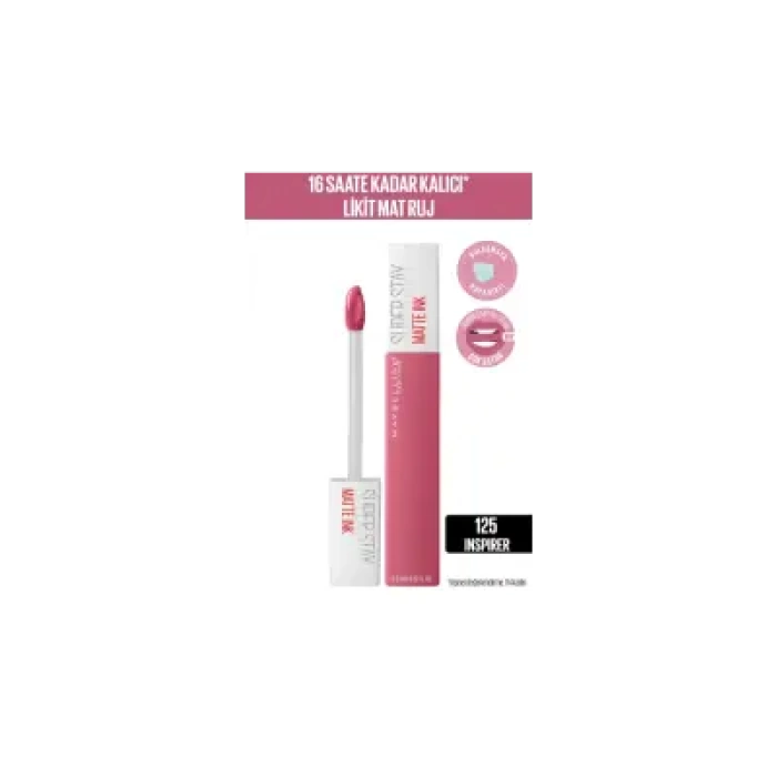Maybelline New York Super Stay Matte Ink Likit Mat Ruj -Bricks NU 125 INSPI