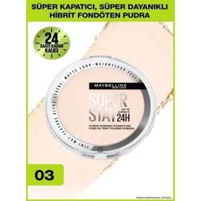 Maybelline New York Superstay Hibrit Pudra-Fondöten - 03 9gr