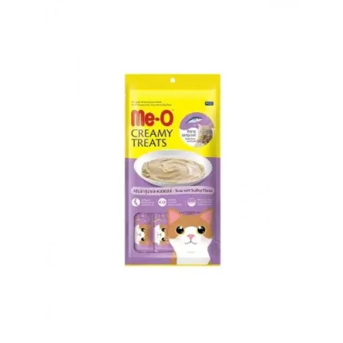 Meo Kremalı Ton Ve Deniz Tarağı Krema Kedi Ödülü 4x15 Gr