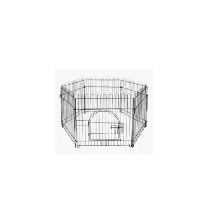 Metal Kedi ve Köpek Çiti 60X60 Siyah