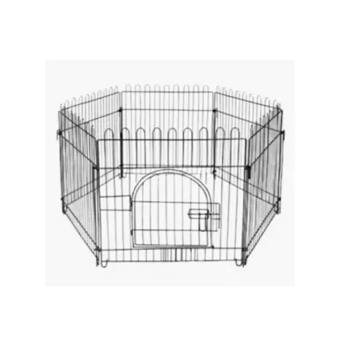 Metal Kedi ve Köpek Çiti 75x75 Siyah