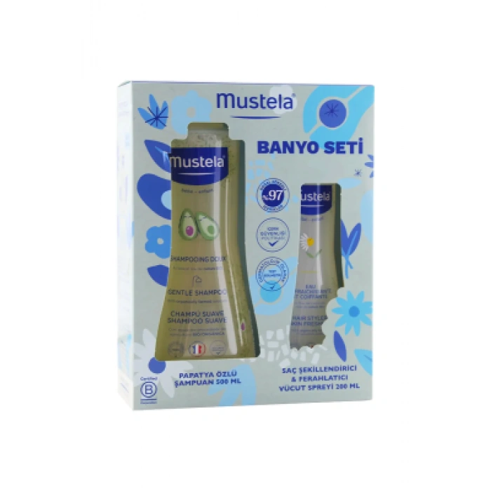 Mustela Banyo Seti ( Papatya Özlü Şampuan 500ml + Saç Şekillendirici Sprey 200 ml )