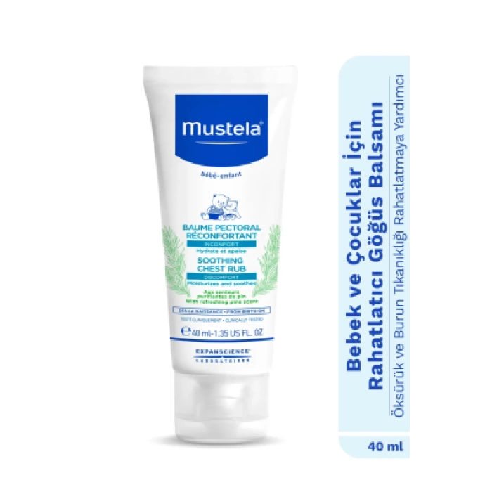 Mustela Soothing Chest Rub 40ml Rahatlatıcı Göğüs Balsamı