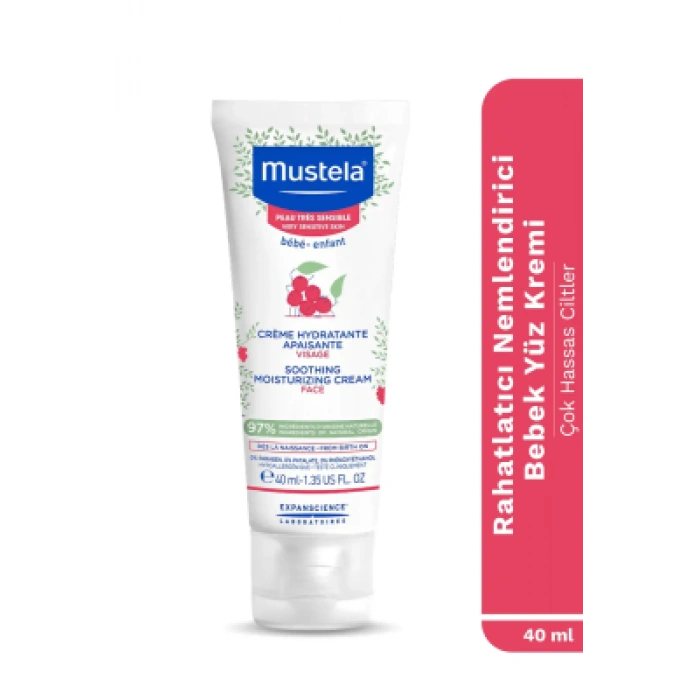 Mustela Soothing Moisturizing Cream 40 ml Çok Hassas Ciltler İçin Nemlendirici