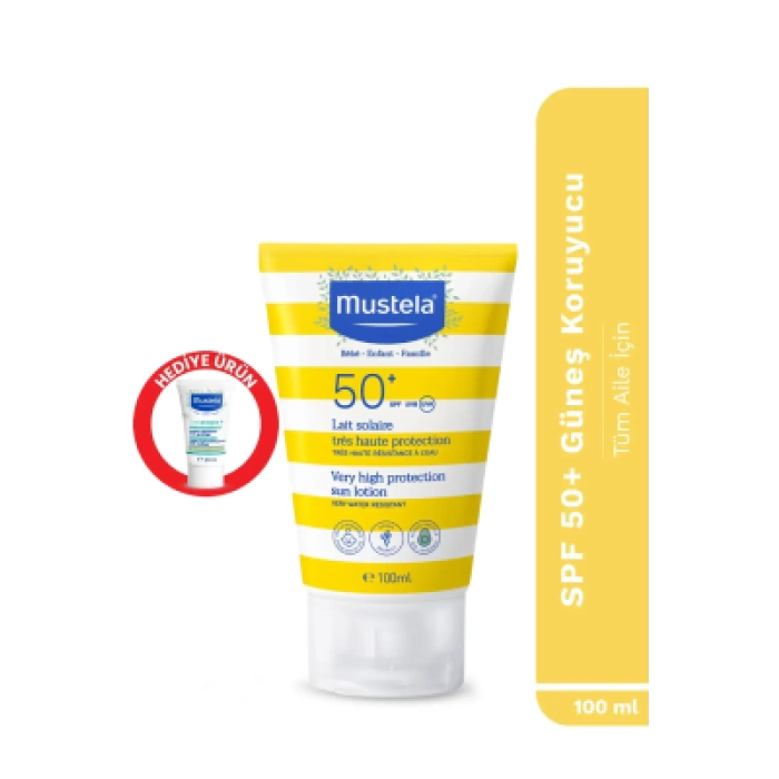 Mustela Very High Protection SPF 50+ Sun Lotion 100 ml - Vücut Losyonu 50ml Hediye -