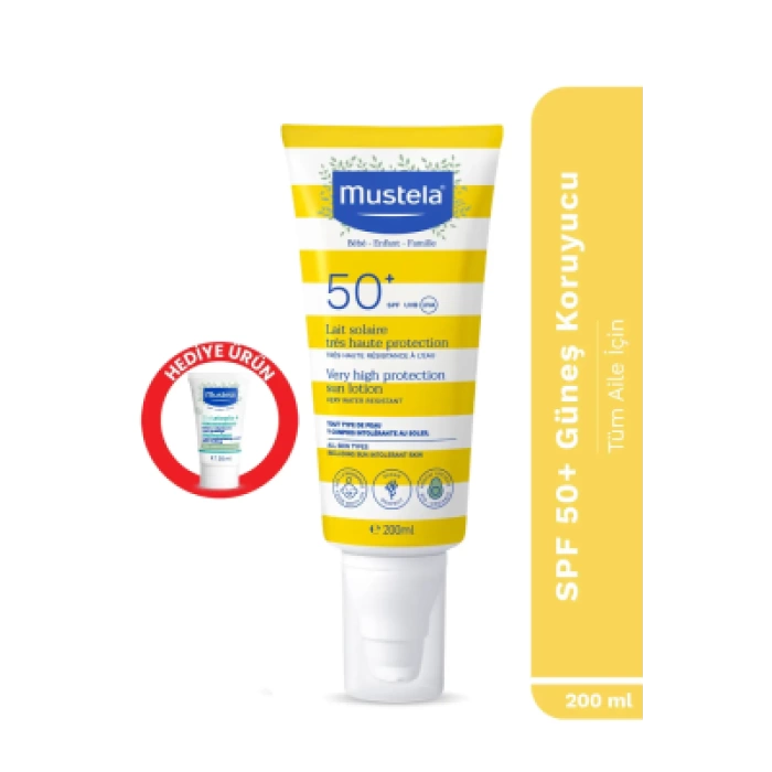 Mustela Very High Protection Sun Lotion Spf50 200ml - Vücut Losyonu 100ml Hediye -
