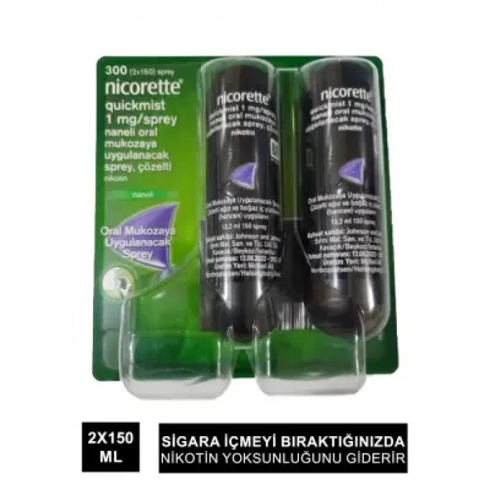 Nicorette Quıckmıst 1mg Naneli Ağız Spreyi 150x2 Sprey