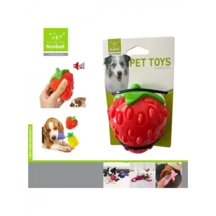 Nunbell Köpek ve Kedi Aromalı Oyuncak Çilek