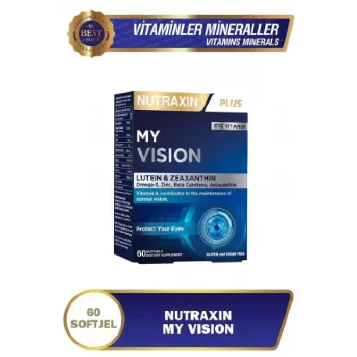 Nutraxin My Vision Göz Vitamini 60 Yumuşak Kapsül