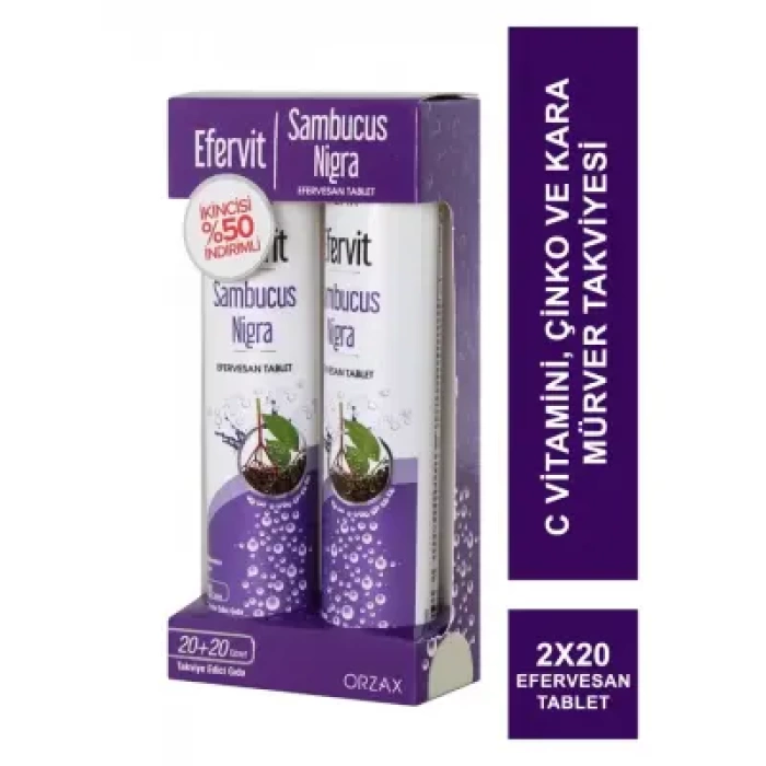 Ocean Efervit Sambucus Nigra 20 Efervesan Tablet x 2 Adet