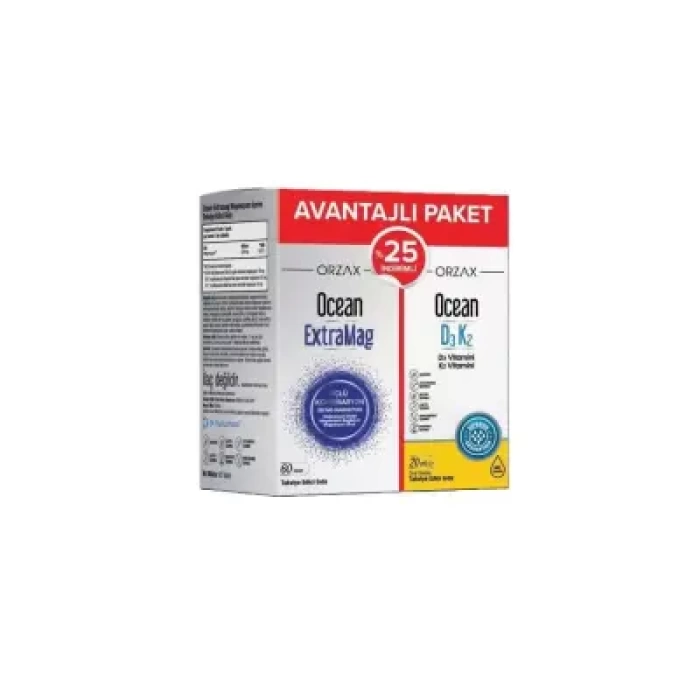 Ocean Extramag 60 Tablet + Ocean D3K2 Damla 20 ml