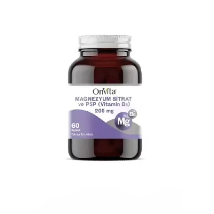 OnVita Magnezyum Sitrat ve P5P 200mg 60 Tablet