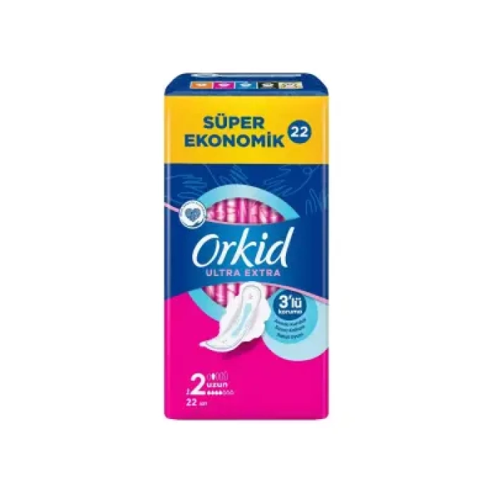 Orkid Ultra Extra Uzun - Boy 2 - Hijyenik Ped 22 Adet